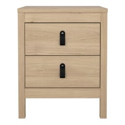 Rackhams Barcelona Bedside Table 2 Drawers in Jackson Hickory Oak - Brown - Manufactured wood - 1 - thumbnail 2