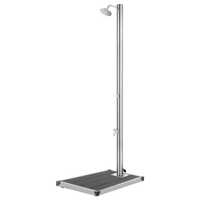 Rackhams Garden Shower with Grey Base 220 cm Stainless Steel