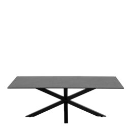 Rackhams Heaven Ceramic Coffee Table in Black - 1 - Base Steel Matt Black Rough Powder Coated - Black - thumbnail 3
