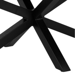 Rackhams Heaven Ceramic Coffee Table in Black - 1 - Base Steel Matt Black Rough Powder Coated - Black - thumbnail 6