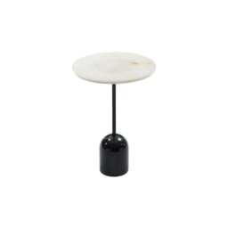Rackhams Thyme Lamp Table - Black Marble & White Marble - Black Marble & White Marble - thumbnail 2