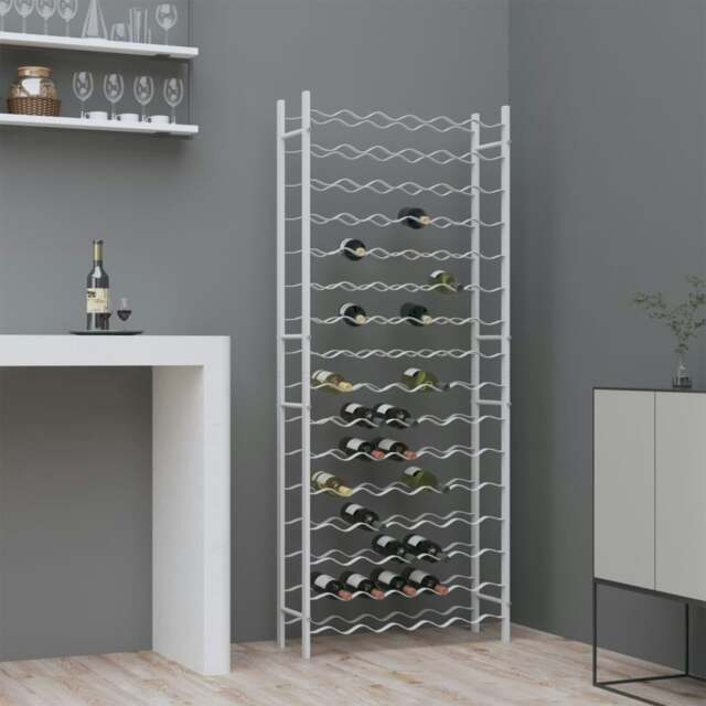 Rackhams Wine Rack for 96 Bottles White Metal