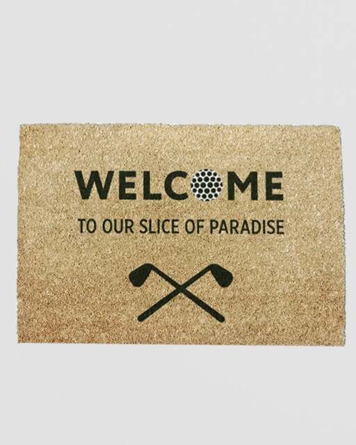 Rackhams Welcome To Our Slice of Paradise Doormat (60 x 40cm)