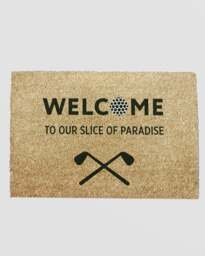 Rackhams Welcome To Our Slice of Paradise Doormat (60 x 40cm)