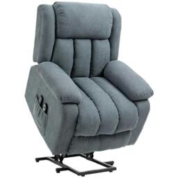 Rackhams Power Lift Recliner Chair with Massage, Overstuffed Lift Chair for Elderly with Footrest, Remote, Side Pocket, Dark Grey - thumbnail 1