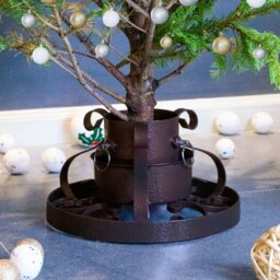 Rackhams Christmas Tree Stand Antique Copper 29x29x15.5 cm - Silver - Metal