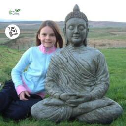 Rackhams Large Meditating Buddha Garden Ornament - thumbnail 2