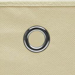 Rackhams Storage Boxes with Covers 4 pcs 28x28x28 cm Cream - thumbnail 5