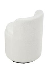 Rackhams 360° Upholstered Sherpa Swivel Chair with Storage - White - One Size - thumbnail 6