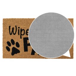 Rackhams Eco-Friendly Latex Backed Coir Entrance Doormat, 40x70cm - Wipe Your Paws - 1 - Brown - thumbnail 6