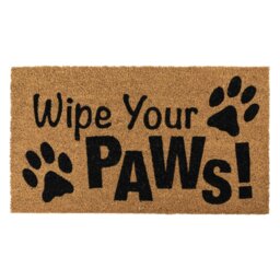 Rackhams Eco-Friendly Latex Backed Coir Entrance Doormat, 40x70cm - Wipe Your Paws - 1 - Brown - thumbnail 2