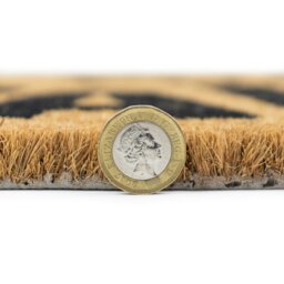 Rackhams Eco-Friendly Latex Backed Coir Entrance Doormat, 40x70cm - Wipe Your Paws - 1 - Brown - thumbnail 5