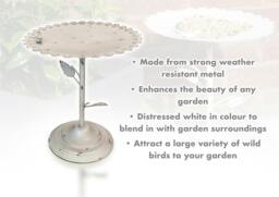 Rackhams Ornamental Free Standing, Weather Resistant, Pedestal Style, Easy Assemble Bird Bath - thumbnail 2