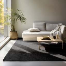 Rackhams Handwoven Jute Black Rug – Natural Colour - 60X90 cm - thumbnail 5