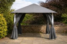 Rackhams Vintage Gazebo Replacement Canopy – Grey - 2.5m, 3m & 4m Sizes - Grey - 2.5m x 2.5m - thumbnail 4