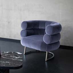 Rackhams Demure Armchair, Velvet - White - PU Leather - thumbnail 1