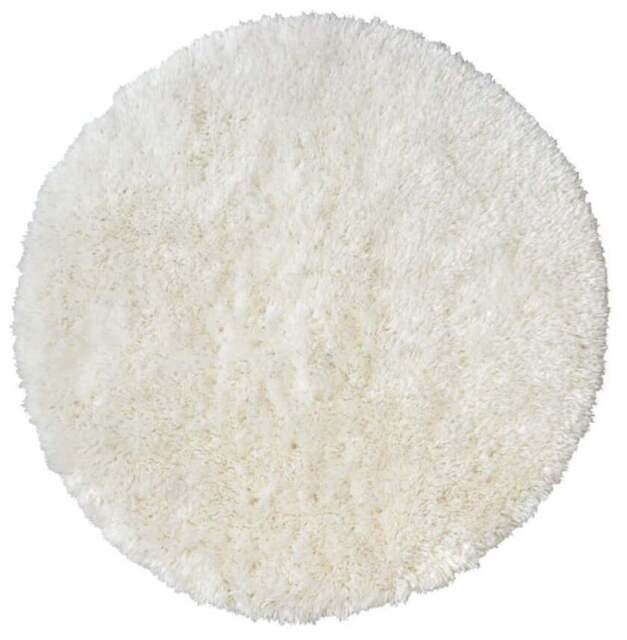 Rackhams Soft Washable Ivory Shaggy Rug - SA-01 - Ø 100 cm - image 1