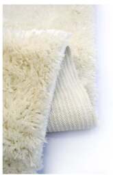 Rackhams Soft Washable Ivory Shaggy Rug - SA-01 - Ø 100 cm - thumbnail 4