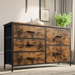 Rackhams Bedroom Dresser With 5 Fabric Storage Drawers - thumbnail 2