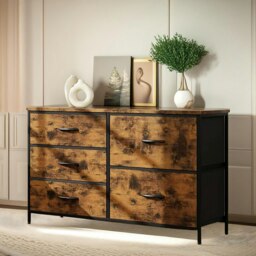 Rackhams Bedroom Dresser With 5 Fabric Storage Drawers - thumbnail 4