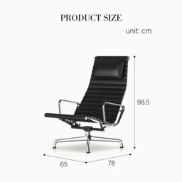Rackhams Qureshi Swivel Office Chair With Footstool, Black Leather - thumbnail 5