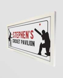 Rackhams Personalised Cricket Pavilion Wall Art - Framed Print for Sports Fans - thumbnail 3