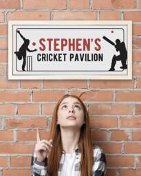 Rackhams Personalised Cricket Pavilion Wall Art - Framed Print for Sports Fans - thumbnail 4