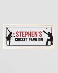 Rackhams Personalised Cricket Pavilion Wall Art - Framed Print for Sports Fans - thumbnail 2