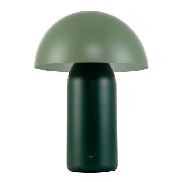 Rackhams Modern Rechargeable Mushroom Lamp in Two Tone Green with Touch Button - image 1