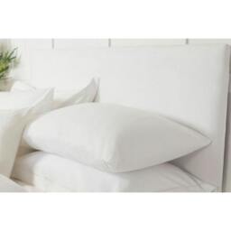 Rackhams Faux Suede Headboard Cover - White - Single - White - 90% Polyester/10% Spandex - thumbnail 1