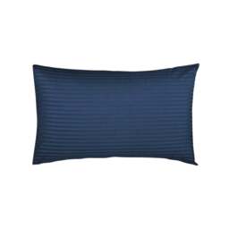 Rackhams 540 Thread Count Satin Stripe Housewife Pillowcases (Pair) - Navy - One Size - Navy - 100% Egyptian Cotton - thumbnail 4