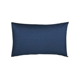 Rackhams 540 Thread Count Satin Stripe Housewife Pillowcases (Pair) - Navy - One Size - Navy - 100% Egyptian Cotton - thumbnail 2