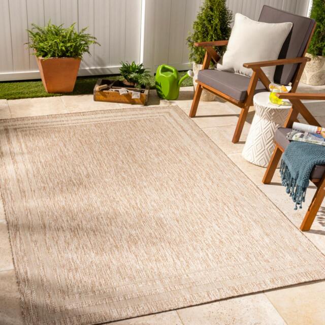 Rackhams Tuareg-Cottage Beige Ivory In- & Outdoor Jute-Look Rug - 160 x 213 cm - image 1