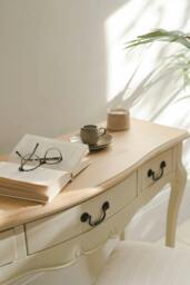 Rackhams Juliette Vintage Chic Dressing Table with Drawers - Gold - thumbnail 3
