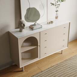 Rackhams Meerveil Sideboard, One Glass Door With Four Drawers - No - thumbnail 4