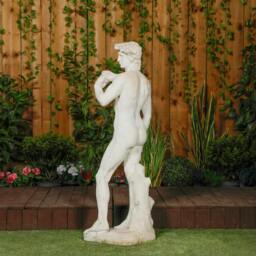 Rackhams White Stone Large David Garden Statue - thumbnail 6