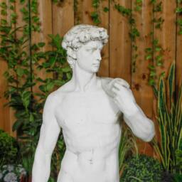 Rackhams White Stone Large David Garden Statue - thumbnail 4
