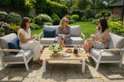Rackhams Hampton 4-Seater Aluminium Garden Sofa Set - Modern Outdoor Furniture - thumbnail 3