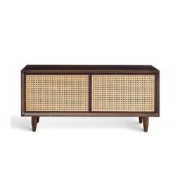 Rackhams Tawny Rattan TV Stand, Wood - thumbnail 5