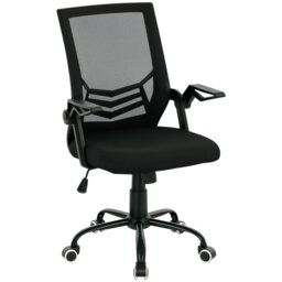 Rackhams Mesh Swivel Office Chair Task Computer Chair w/ Lumbar Support, Black - Yes - Office Chair - 62.5W x 55D x 94-104H cm - thumbnail 2
