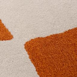 Rackhams Joli Checkered Orange & White Rug - 120X170 cm - thumbnail 2