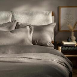 Rackhams Mocha French Linen Duvet Cover - Super King - thumbnail 1