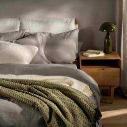Rackhams Mocha French Linen Duvet Cover - Super King - thumbnail 2