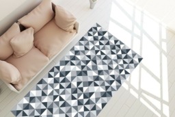 Rackhams WFM6132 - Abstract Geometric Pattern Ash Color Palette Rug Mat 120cm x 60 cm - thumbnail 2