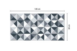 Rackhams WFM6132 - Abstract Geometric Pattern Ash Color Palette Rug Mat 120cm x 60 cm - thumbnail 5