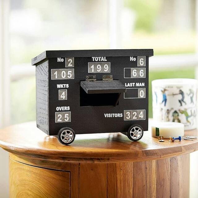 Rackhams Desk Tidy, Wood Black, Cricket Scoreboard Design, Home Decor