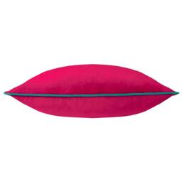Rackhams Meridian Velvet Cushion Cover - Raspberry/Teal - 45cm x 45cm - Raspberry/Teal - 100% Polyester - thumbnail 3