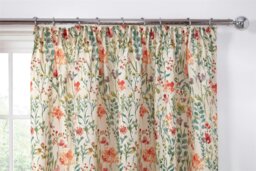 "Rackhams Amaryllis Pencil Pleat Curtains - Cream - 90 x 54""" - thumbnail 2
