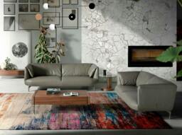 Rackhams Grey leather sofa 6036/6037 - 210 x 90 x 78 - 3 - thumbnail 5