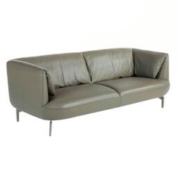 Rackhams Grey leather sofa 6036/6037 - 210 x 90 x 78 - 3 - thumbnail 1